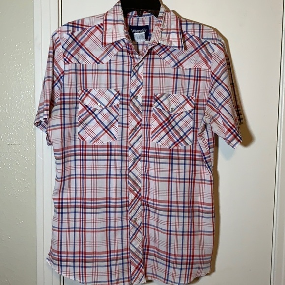 Vintage Wrangler Pearl Snap Button Down Shirt - Picture 1 of 7